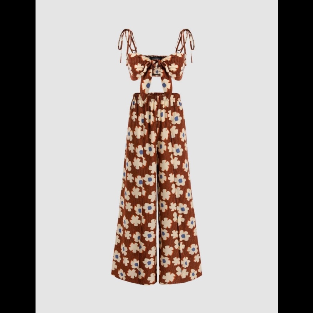 Cider Retro Floral Pattern 2-piece Matching Set NWT size Small SOLD OUT